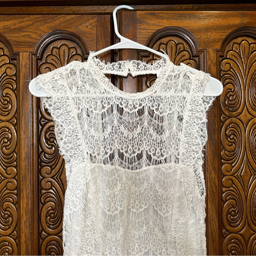 NEW WITHOUT TAGS Free people womens daydream a-line bodycon white lace dress